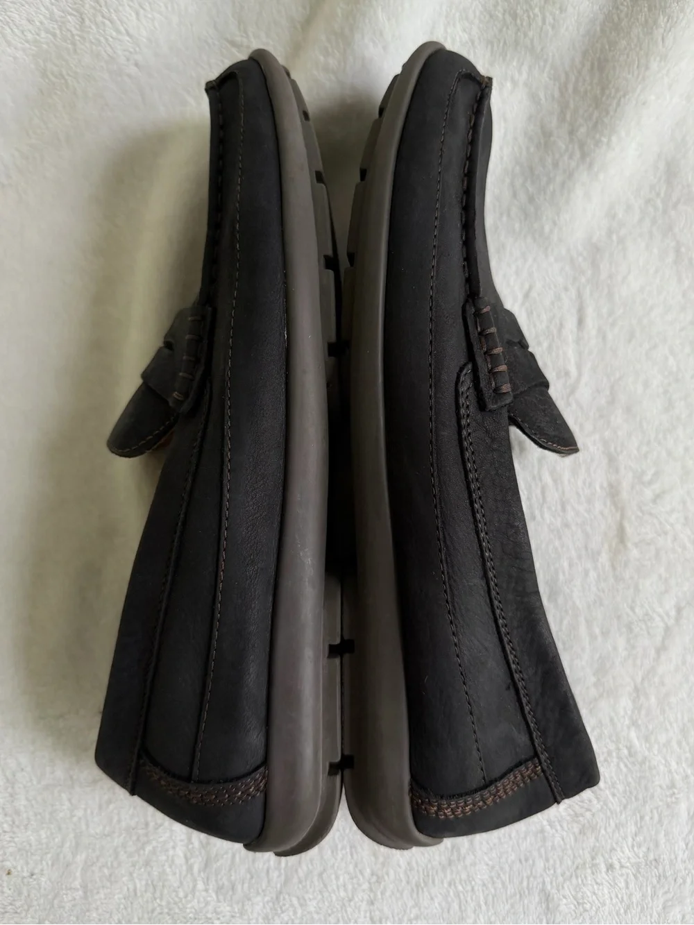 Johnston & Murphy J. Murphy Black Nubuck Loafers Drivers Size 9.5
